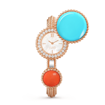 VCARPBKO00 - Perlée Toi & Moi secret watch, small model